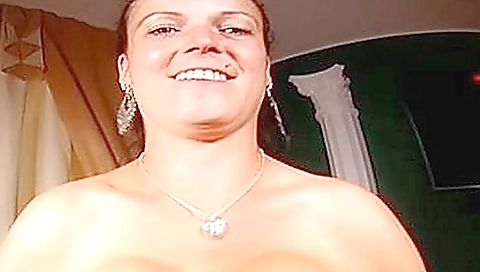 Blonde in a high heels and sexy dress solo porn video