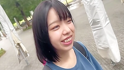 Japanese creampie from a teen with big tits and hot boobs