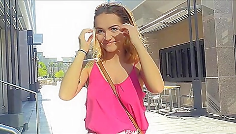 Peeping in the outdoor field of a nude amateur girl