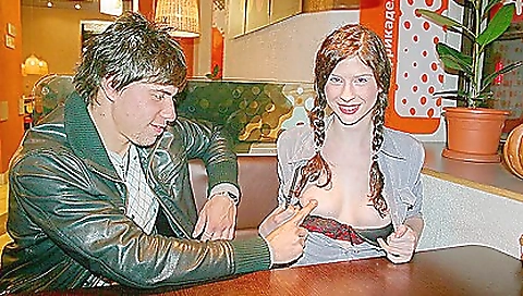 Busty brunette with an amazing ass sucks and rides dicks