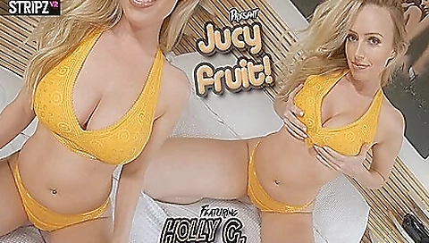Jucy Fruit! - Huge Tits Stripper With Holly Gibbons