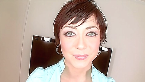 Cute brunette takes a creampie after a hardcore creampie