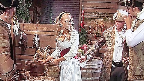 Busty girls in leather boots double penetrate in ass