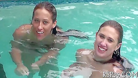 Blonde teen is having sex with another teen outside